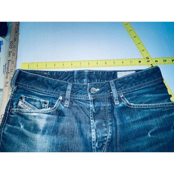 Diesel Jeans Mens Koolter Slim Tapered Button Fly Faded Dark Denim 30x30 - Picture 5 of 16